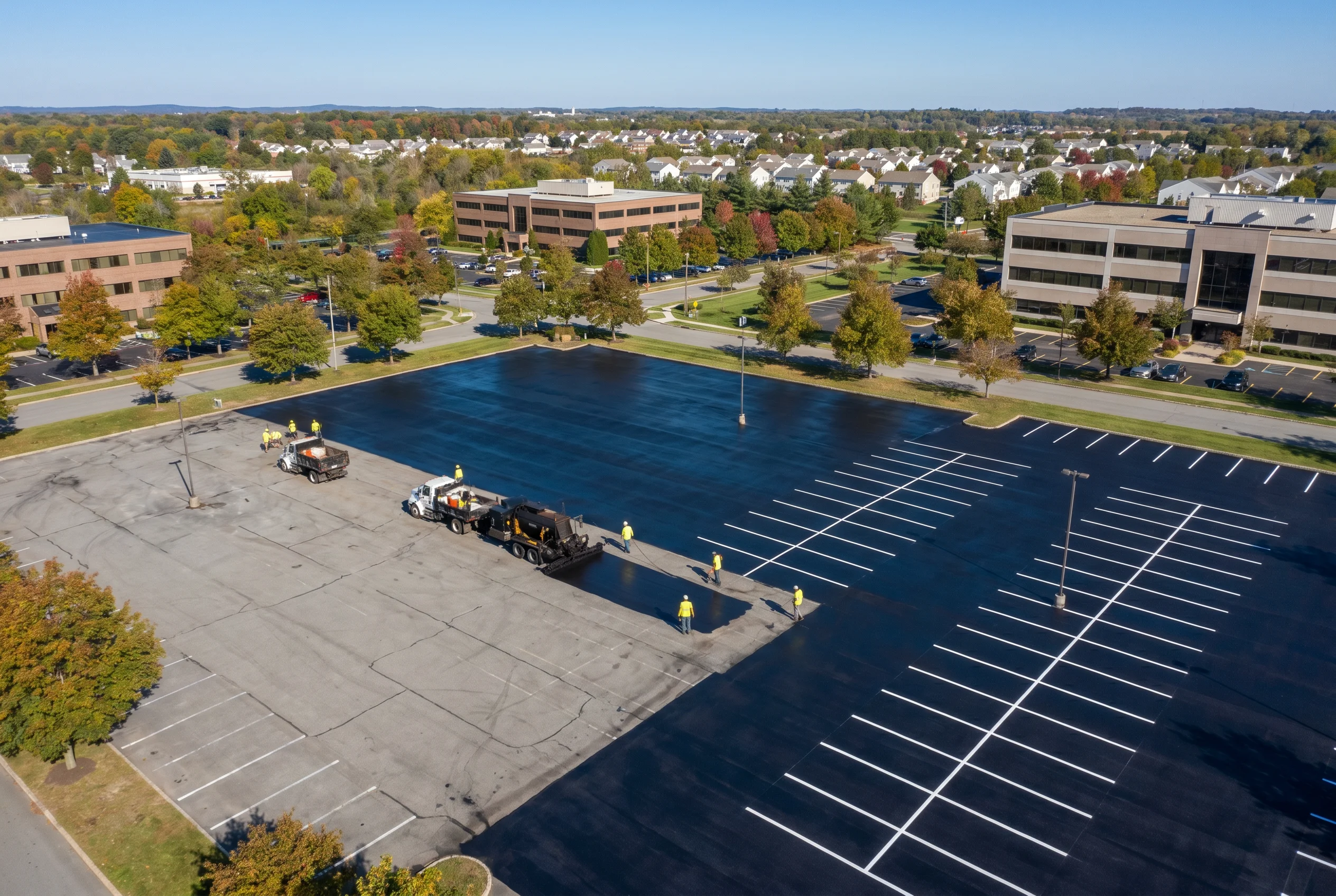 Commercial parking lot sealcoating in Westchester County